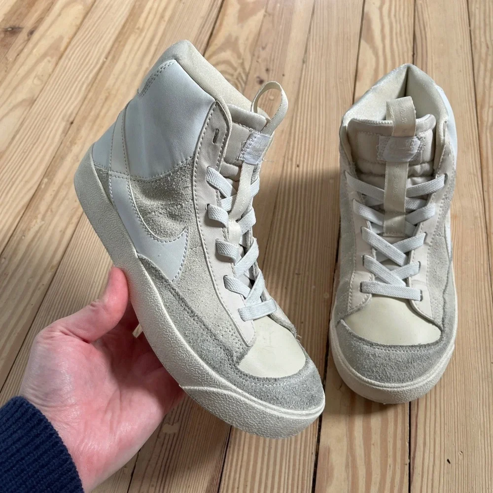 Nike Blazer Mid 77 Jumbo Sail White High Top Sneakers DQ6085-100‎ 3Y Kids casual